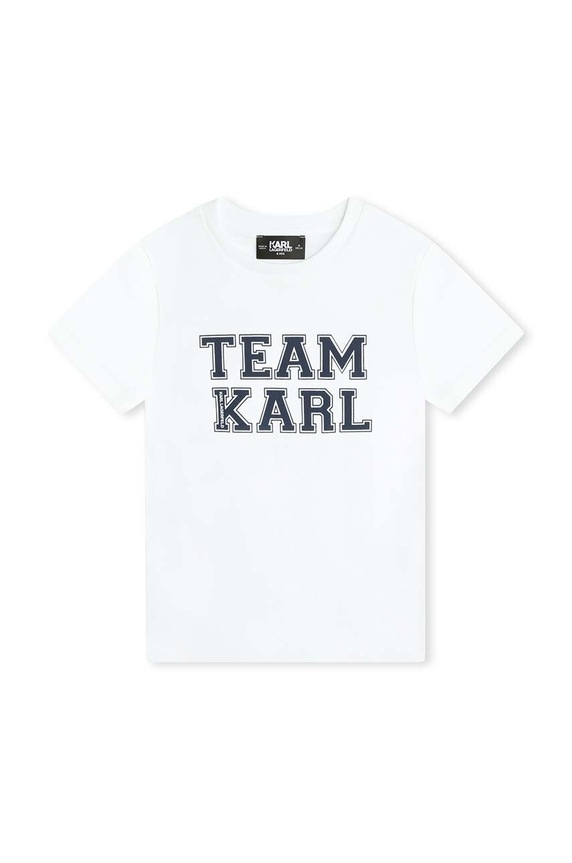 Detské bavlnené tričko Karl Lagerfeld bavlna biela Z30049.114.150
