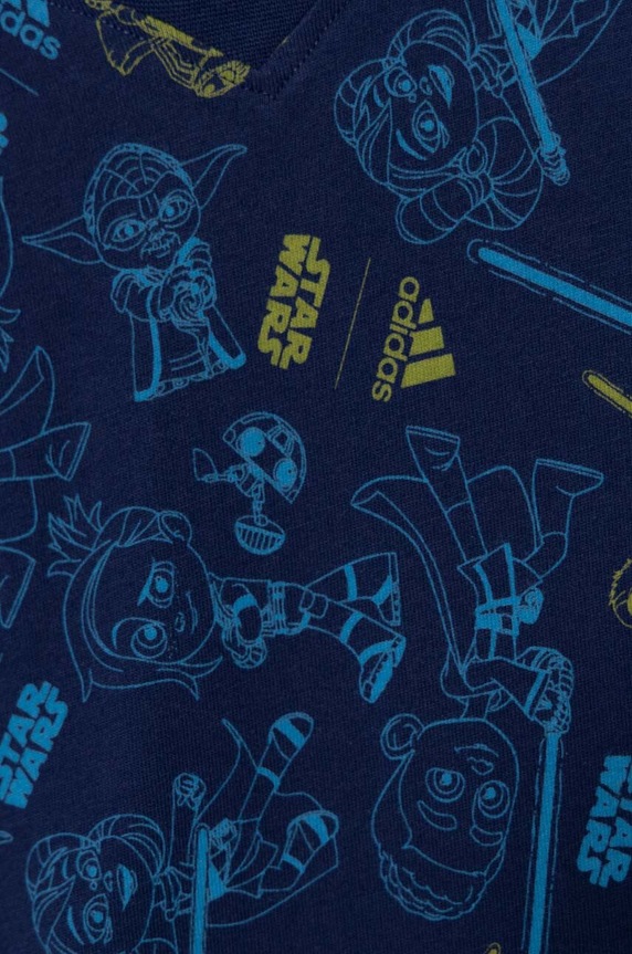 CHLAPEC Dětské bavlněné tričko adidas x Star Wars IN7303 námořnická modř