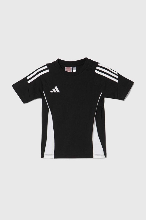 Detské bavlnené tričko adidas Performance TIRO24 SWTEEY nášivka čierna IJ9953