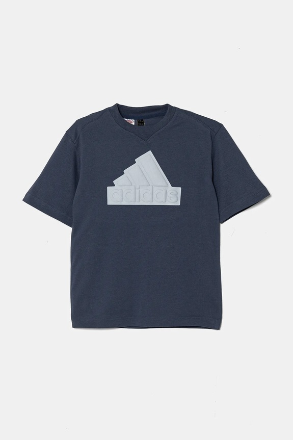 Detské bavlnené tričko adidas okrúhly modrá IS4412