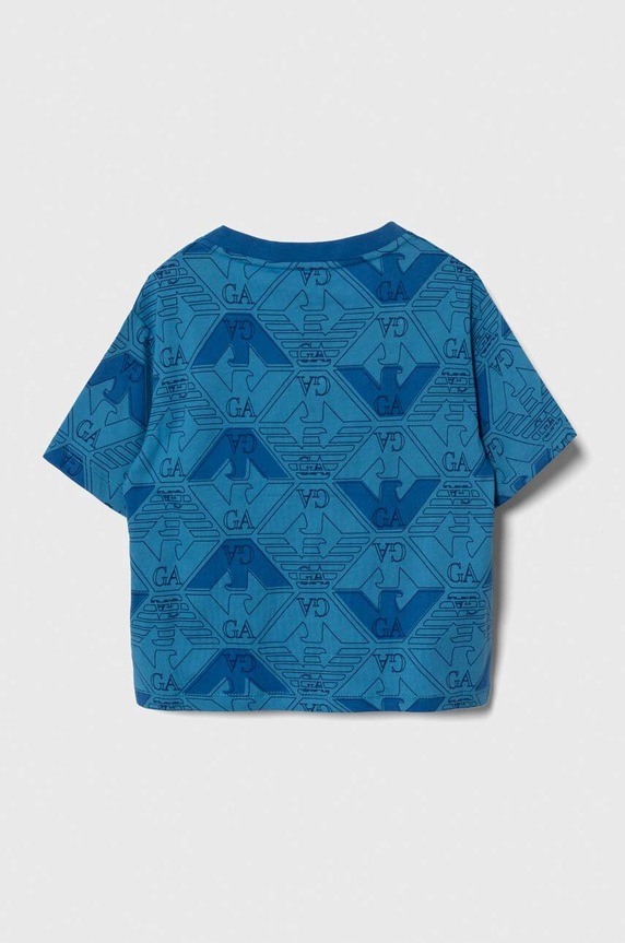 Emporio Armani t-shirt bawełniany dziecięcy 3D4TJA.4J5UZ niebieski SS24