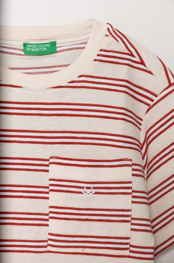 CHLAPEC Dětské bavlněné tričko United Colors of Benetton 33ZLG10DU.P.Seasonal béžová