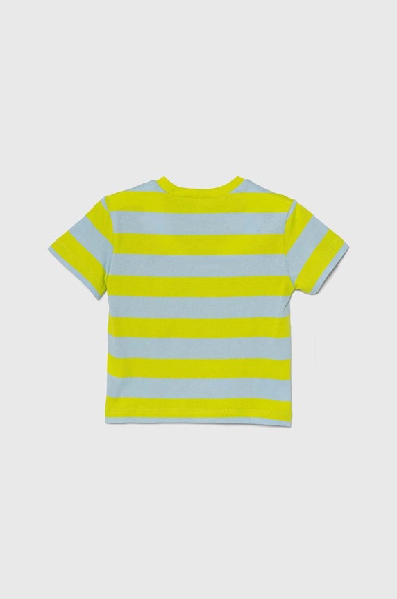 Dječja pamučna majica kratkih rukava United Colors of Benetton 33R9G10EO.P.Seasonal zelena SS24