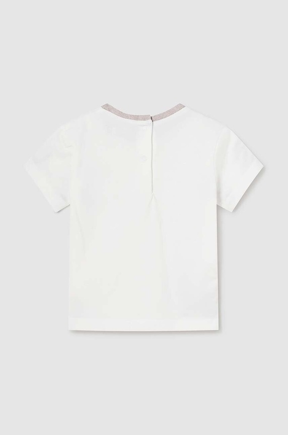 Μωρό βαμβακερό μπλουζάκι Mayoral 1017.3B.Baby.PPYH μπεζ SS24