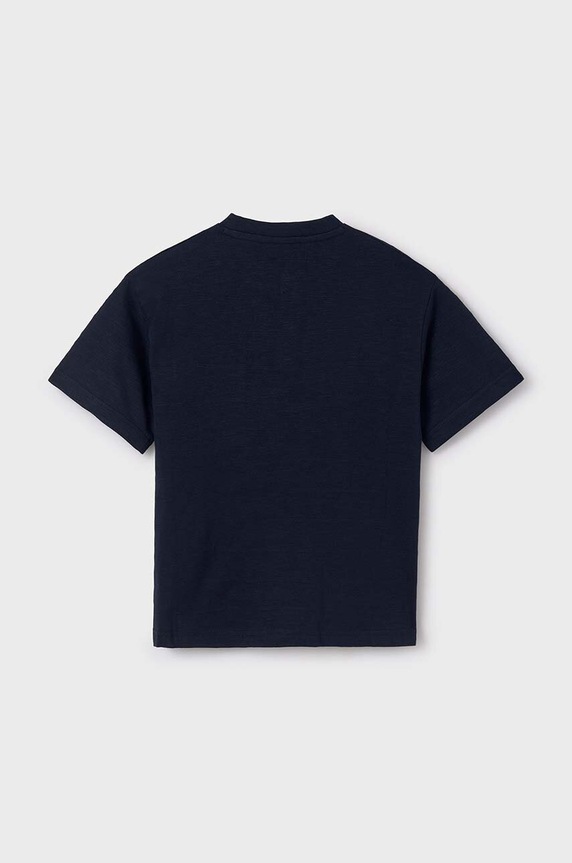 Mayoral t-shirt bawełniany 6035.7D.Junior.PPYH granatowy SS24