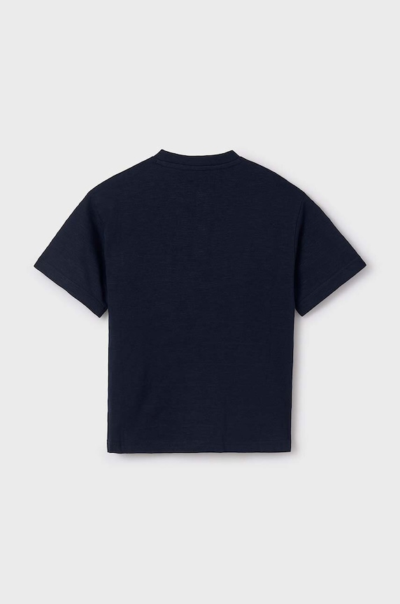 Mayoral t-shirt bawełniany 6035.7D.Junior.PPYH granatowy SS24