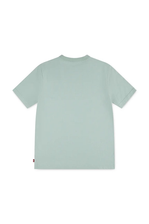 Παιδικό βαμβακερό μπλουζάκι Levi's LVB BATWING CHEST HIT 8EA100 πράσινο SS26