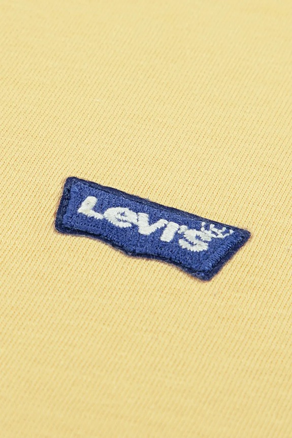 Αγορίστικα Παιδικό βαμβακερό μπλουζάκι Levi's LVB BATWING CHEST HIT 9EA100 κίτρινο