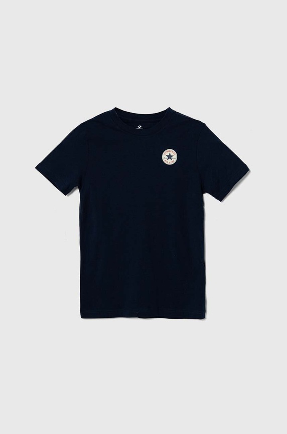 Converse t-shirt bawełniany dziecięcy nadruk granatowy 9C9506