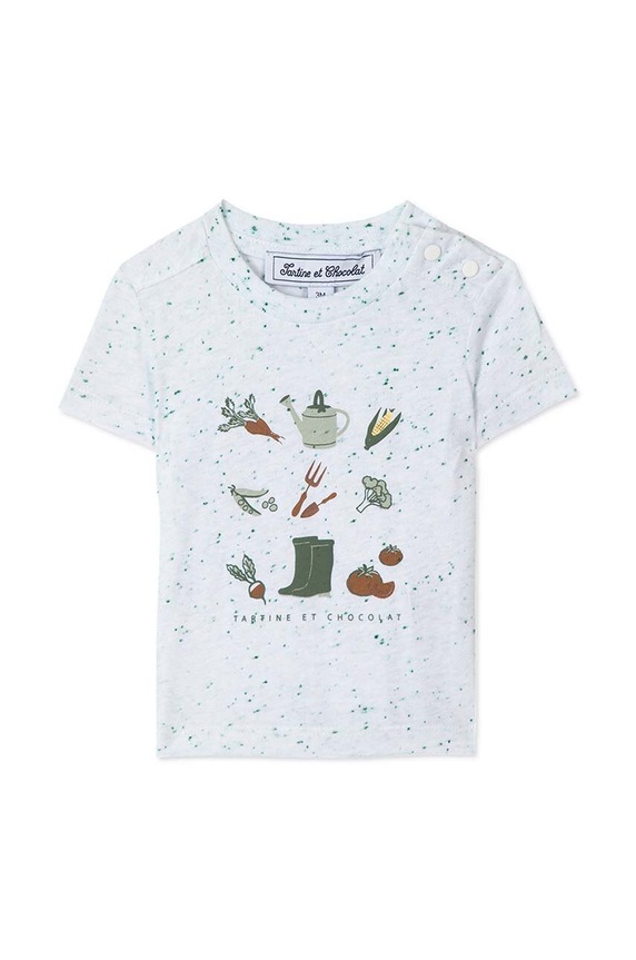 Tartine et Chocolat tricou bebe TY10031.80.94 alb SS24