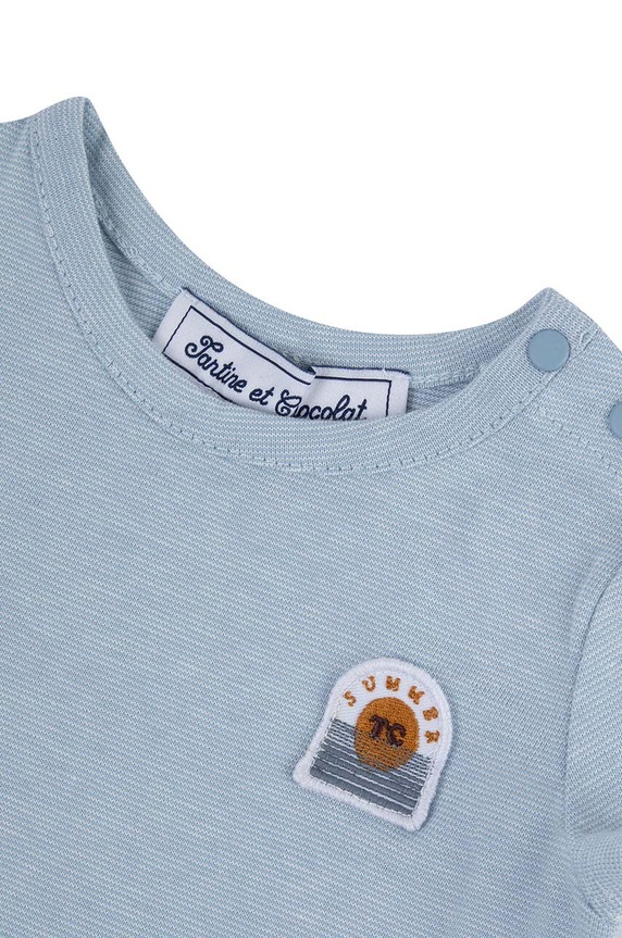Tartine et Chocolat tricou din bumbac pentru bebelusi albastru TY10041.60.74