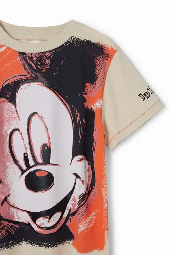 Fiú Desigual gyerek pamut póló x Mickey 24SBTK11 fehér