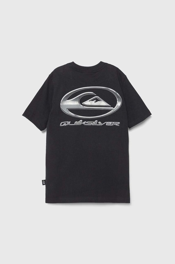 Dětské bavlněné tričko Quiksilver CHROME LOGO AQBZT04375 černá SS24