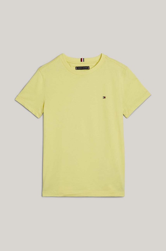 Dětské bavlněné tričko Tommy Hilfiger KB0KB06879.74.122.PPYH žlutá SS24