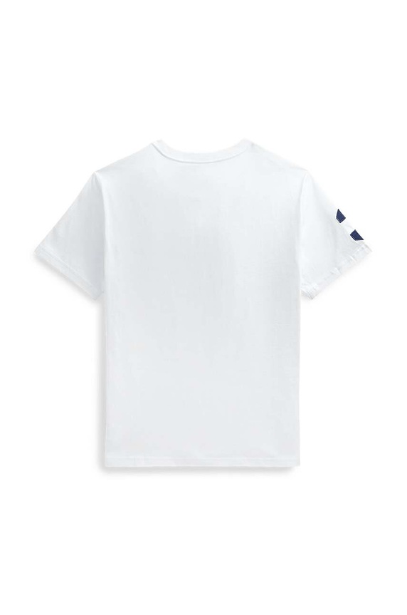 Παιδικό βαμβακερό μπλουζάκι Polo Ralph Lauren 323832907037 λευκό SS26
