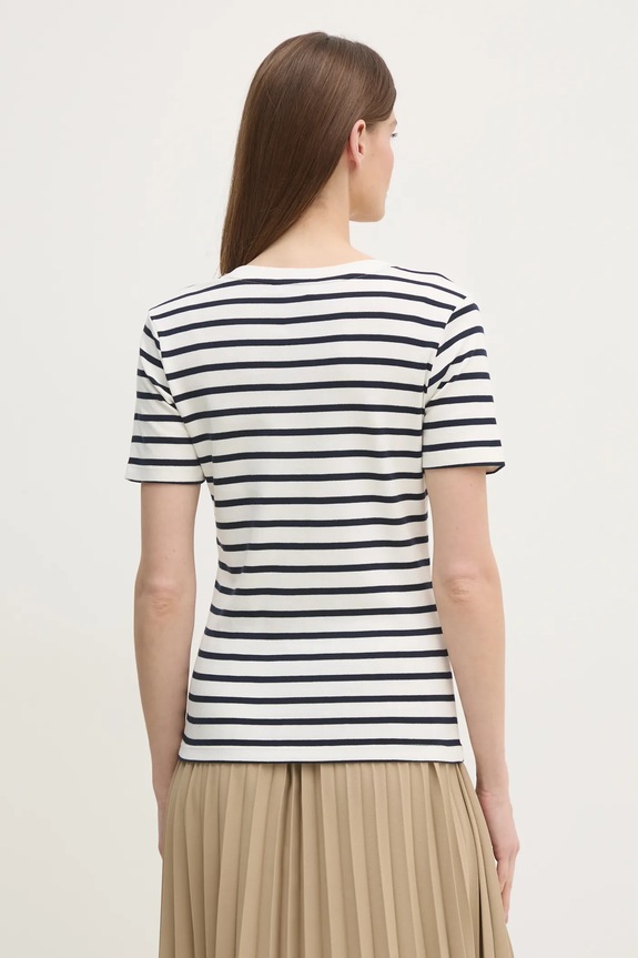 Ρούχα Tommy Hilfiger t-shirt γυναικείο βαμβακερό WW0WW40584 λευκό