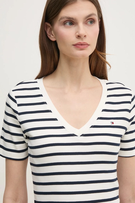 Tommy Hilfiger t-shirt γυναικείο βαμβακερό λευκό WW0WW40584
