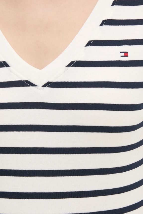 Tommy Hilfiger t-shirt γυναικείο βαμβακερό WW0WW40584 λευκό