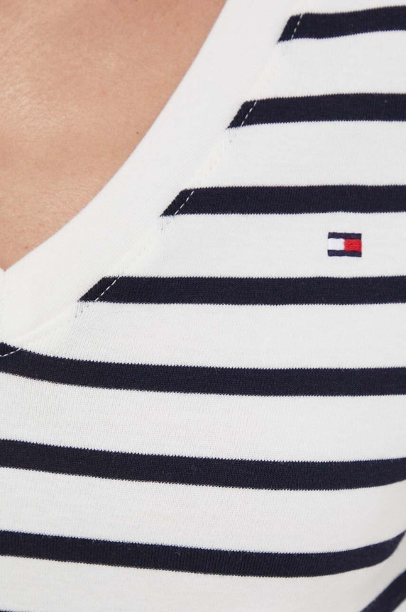 Tommy Hilfiger T-shirt damski bawełniany beżowy WW0WW40584