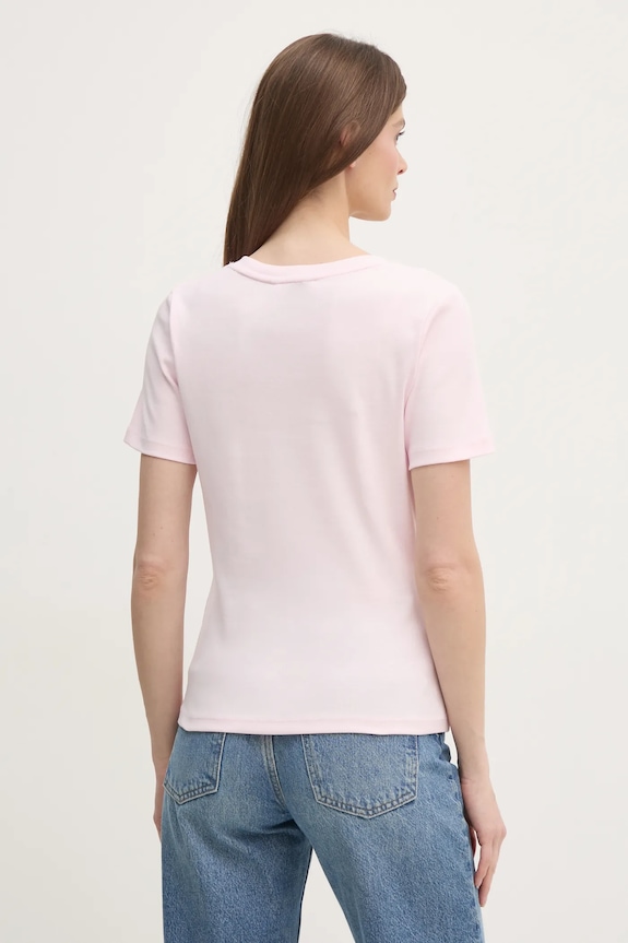 Ρούχα Tommy Hilfiger T-shirt γυναικείο βαμβακερό WW0WW40584 ροζ