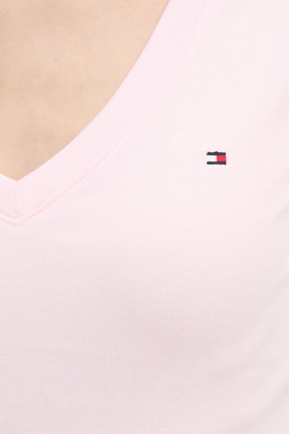 Tommy Hilfiger T-shirt γυναικείο βαμβακερό WW0WW40584 ροζ