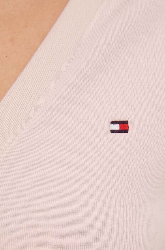 Tommy Hilfiger t-shirt γυναικείο βαμβακερό ροζ WW0WW40584