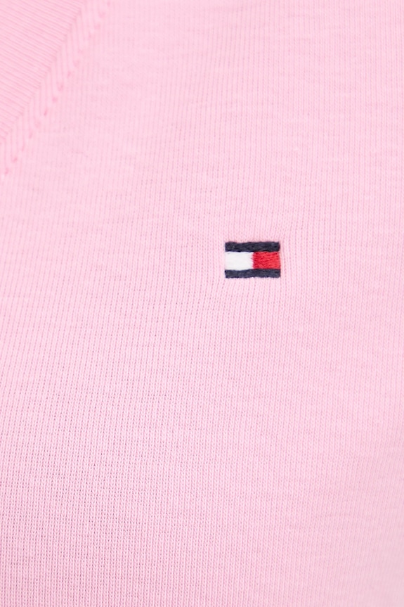 Tommy Hilfiger t-shirt γυναικείο βαμβακερό ροζ WW0WW40584