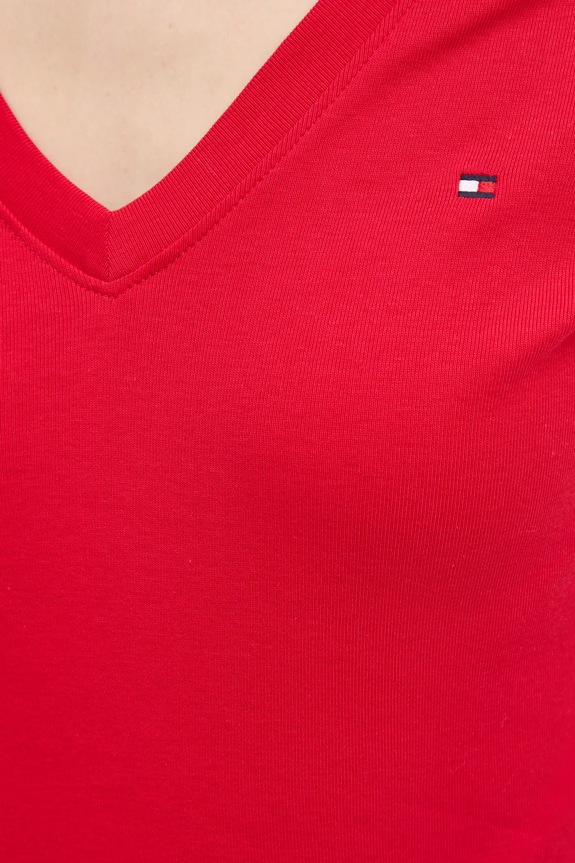 Tommy Hilfiger t-shirt γυναικείο βαμβακερό WW0WW40584 κόκκινο