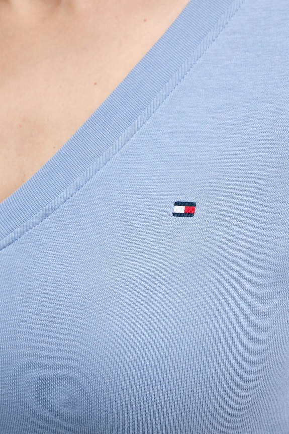 Tommy Hilfiger t-shirt γυναικείο βαμβακερό WW0WW40584 μπλε