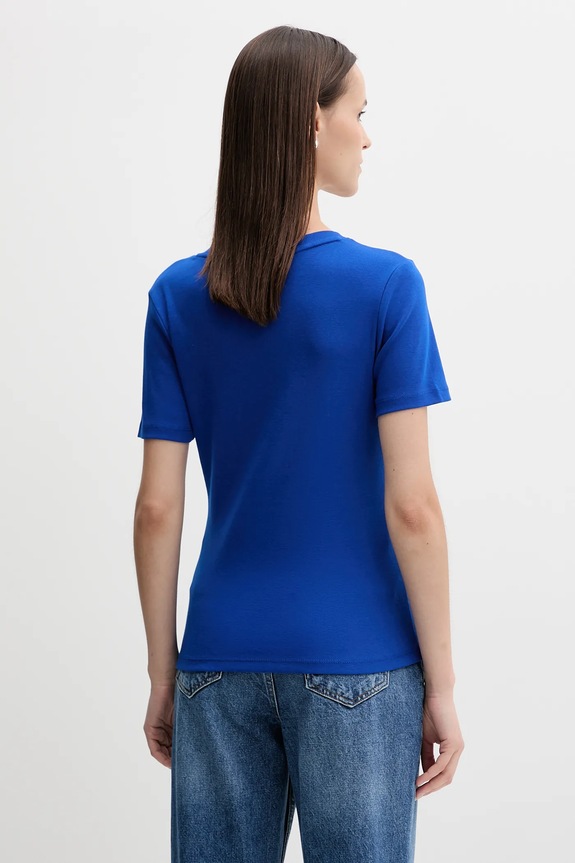 Ρούχα Βαμβακερό μπλουζάκι Tommy Hilfiger WW0WW40584 μπλε