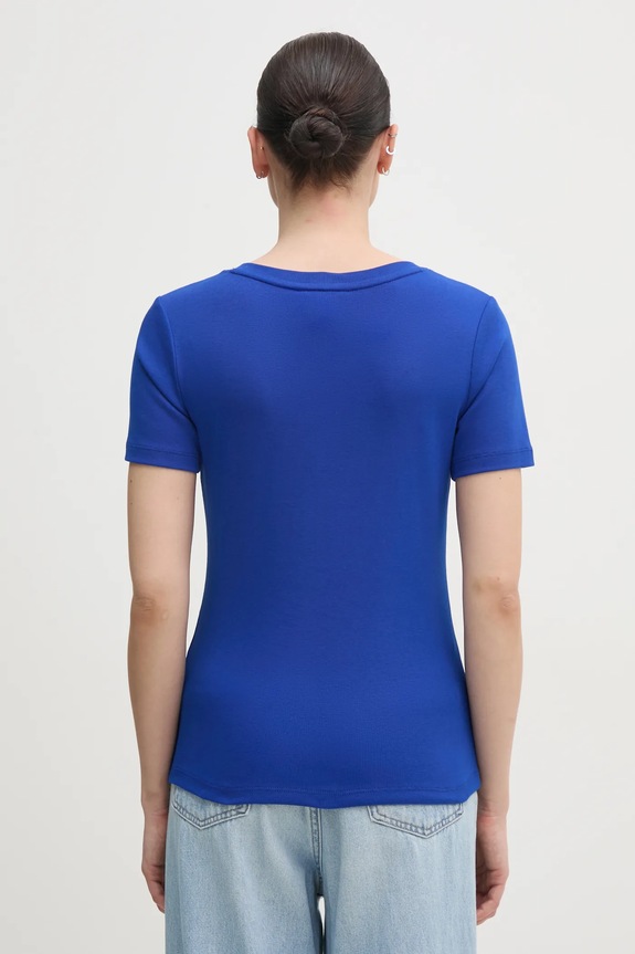 Ρούχα Tommy Hilfiger t-shirt γυναικείο βαμβακερό WW0WW40584 μπλε