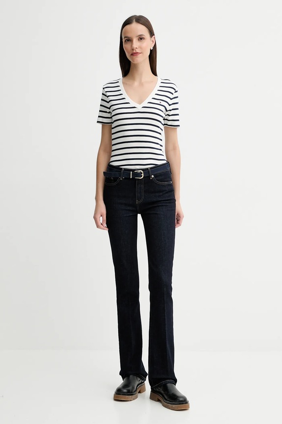 Pamučna majica Tommy Hilfiger WW0WW40584 mornarsko plava AA00