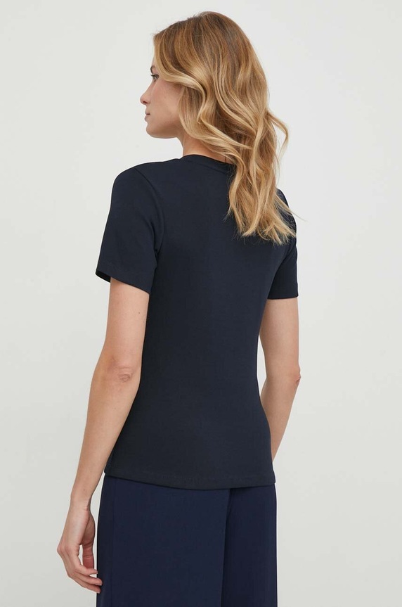 Tommy Hilfiger T-shirt damski bawełniany WW0WW40584 granatowy AA00