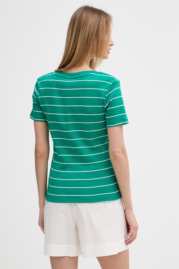 Abbigliamento Tommy Hilfiger t-shirt da donna in cotone WW0WW40584 verde