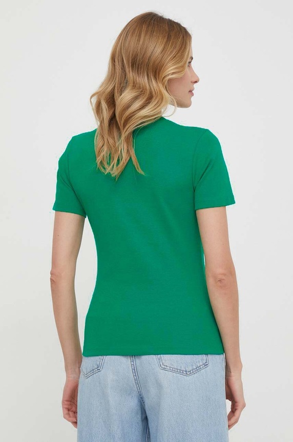 Tommy Hilfiger T-shirt damski bawełniany WW0WW40584 zielony AA00