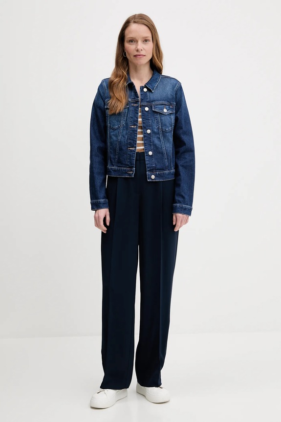 Tommy Hilfiger tričko dámské bavlněné WW0WW40584 hnědá AA00
