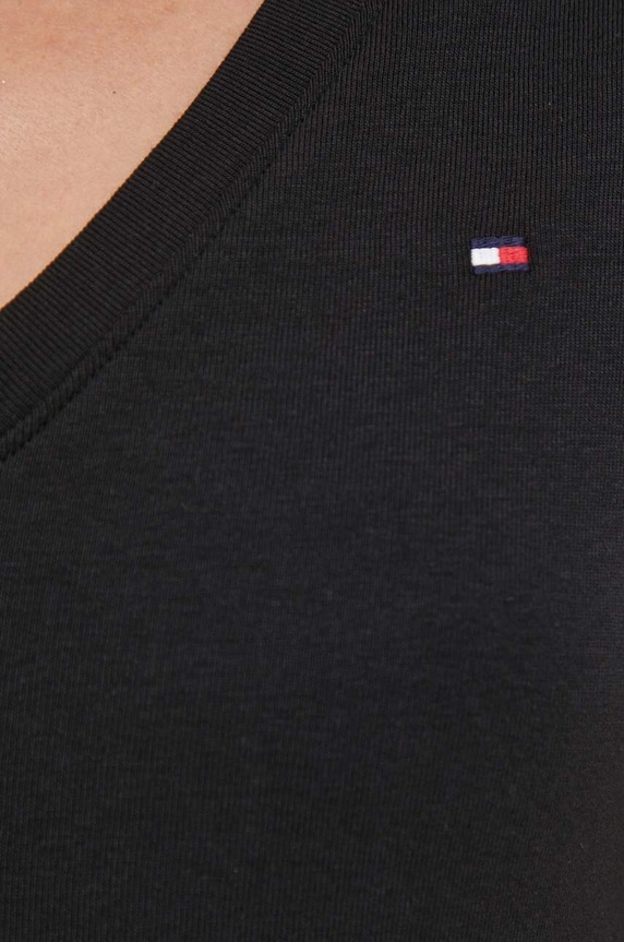Bombažna kratka majica Tommy Hilfiger WW0WW40584 črna