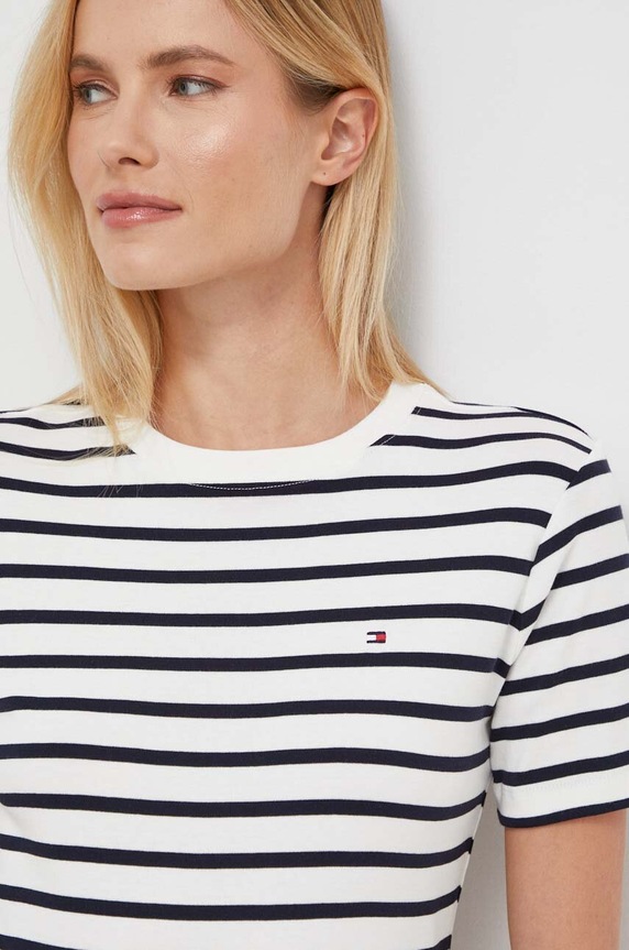 Tommy Hilfiger tričko dámské bavlněné WW0WW40587 bílá SS26