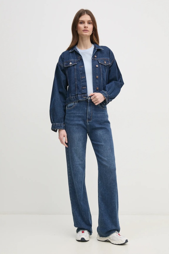 Tommy Hilfiger tričko dámske bavlnené WW0WW40587 modrá SS26