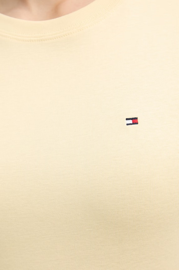 Tommy Hilfiger tricou de damă din bumbac WW0WW40587 galben