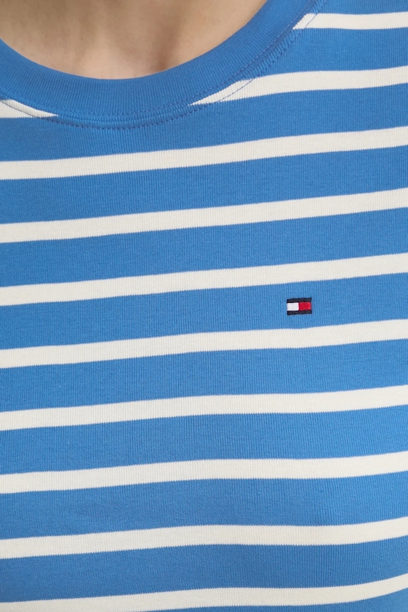 Tommy Hilfiger T-shirt damski bawełniany WW0WW40587 niebieski