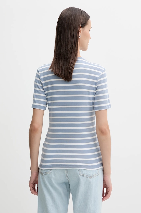 Îmbrăcăminte Tommy Hilfiger tricou de damă din bumbac WW0WW40587 albastru