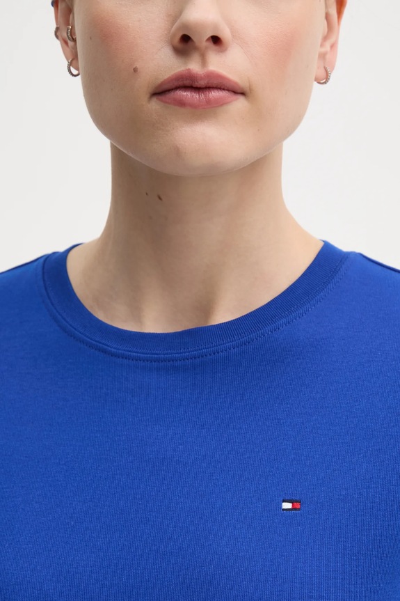Tommy Hilfiger tricou de damă din bumbac WW0WW40587 albastru
