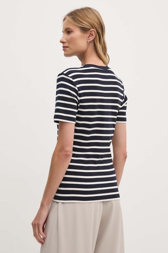 Tommy Hilfiger tričko dámske bavlnené WW0WW40587 tmavomodrá SS26