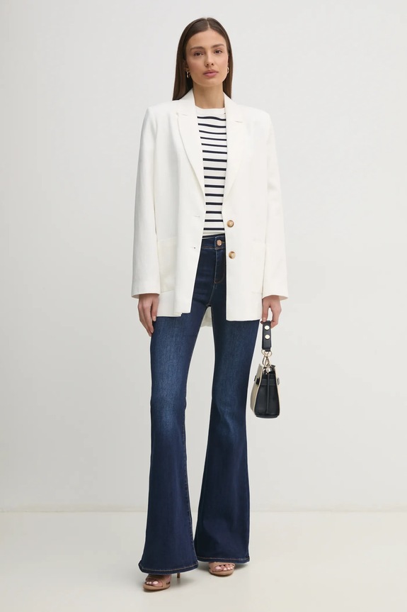 Tommy Hilfiger tričko dámske bavlnené WW0WW40587 tmavomodrá SS26