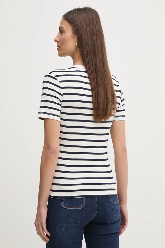 Oblečenie Tommy Hilfiger tričko dámske bavlnené WW0WW40587 tmavomodrá