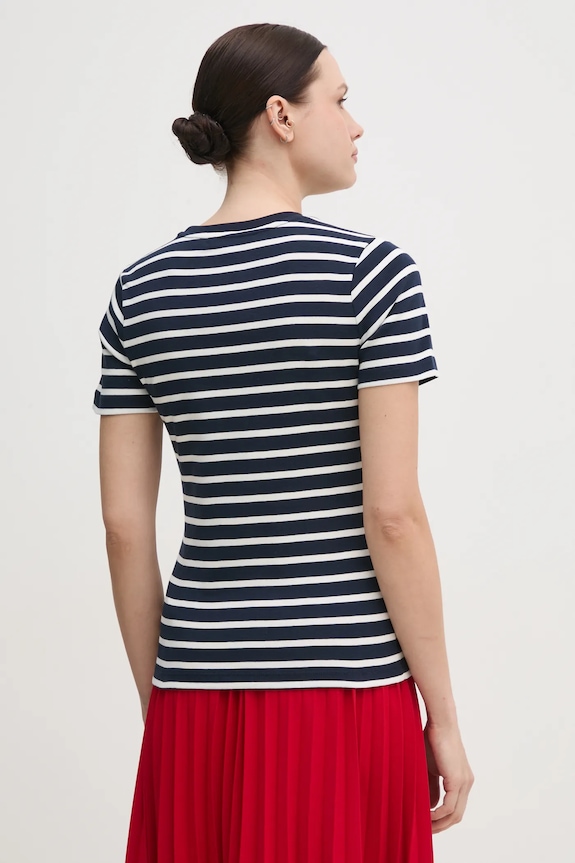 Oblečenie Tommy Hilfiger tričko dámske bavlnené WW0WW40587 tmavomodrá