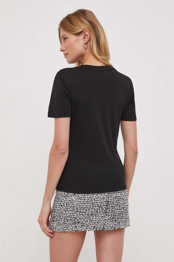 Îmbrăcăminte Tommy Hilfiger tricou de damă din bumbac WW0WW40587 negru