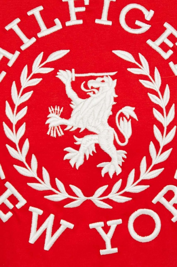 Tommy Hilfiger pamut póló WW0WW41058 piros