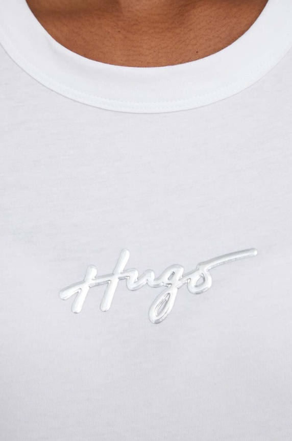 Bavlnené tričko HUGO biela 50508289